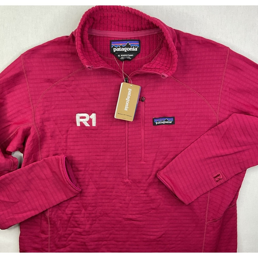 Patagonia R1 Quarter-Zip Pullover - Pink / Magenta